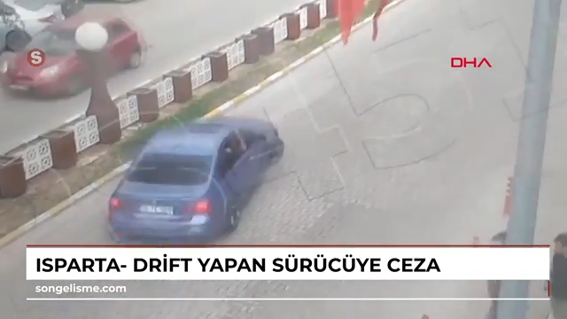 Isparta'da drift yapan sürücüye ceza yağdı